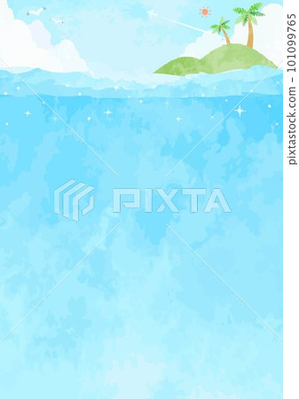 simple sea and small island landscape illustration 101099765