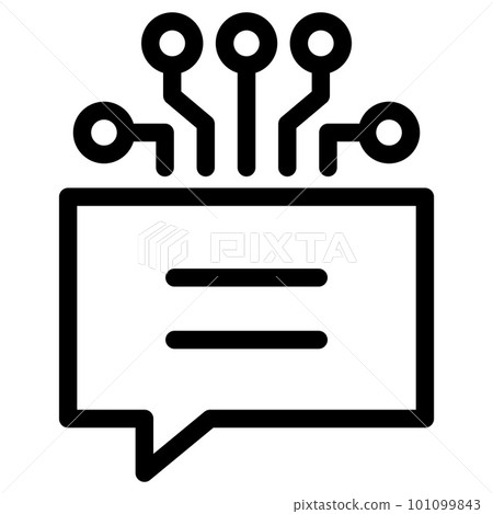 聊天和AI圖標插圖素材 101099843