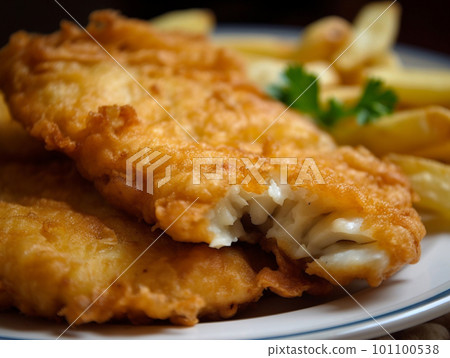 generative AI. Fish and Chips - A Deliciously Classic British Dish for All to Enjoy 101100538