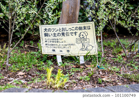 日本橫濱市景,寵物散步禮儀... ``主人有責任處理狗的便便和小便''=橫濱市 日本橫濱市景,寵物散步禮儀... ``主人有責任處理狗的便便和小便''=橫濱市 101100749