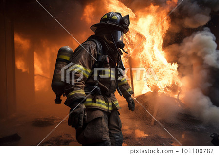 generative AI. Heroes of the Flames: Realistic Firefighters Battling Raging Inferno generative AI. Heroes of the Flames: Realistic Firefighters Battling Raging Inferno 101100782