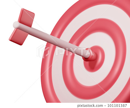 3D Target with Arrow in Center Icon 3D Target with Arrow in Center Icon 101101387