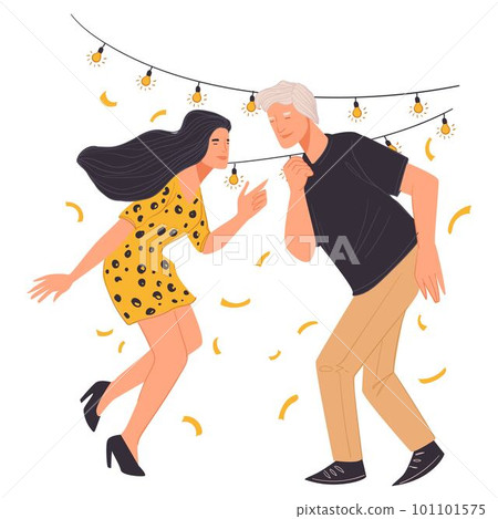 People dancing and celebrating holiday together People dancing and celebrating holiday together 101101575