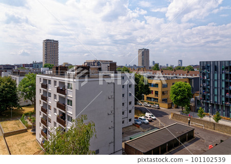 Apartment blocks in north of London 101102539