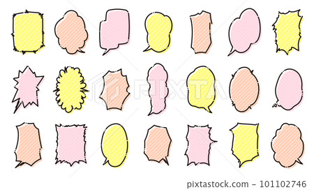 speech bubbles of various shapes 101102746