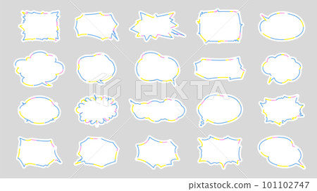 speech bubbles of various shapes speech bubbles of various shapes 101102747