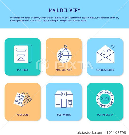 Mail delivery banner with place for text 101102798