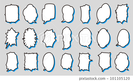 speech bubbles of various shapes 101105120