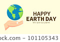 Vector hand drawn banner earth day  101105343