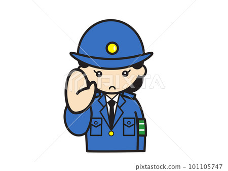 禁止姿勢的女性警察 禁止姿勢的女性警察 101105747