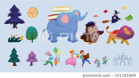 Fairy tales characters elements set 101105809