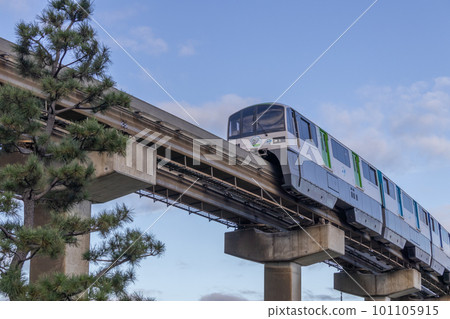 The Haneda Express monorail that connects Tokyo to Haneda Airport, Japan. The Haneda Express monorail that connects Tokyo to Haneda Airport, Japan. 101105915