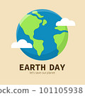 Vector cute happy earth day social media 101105938