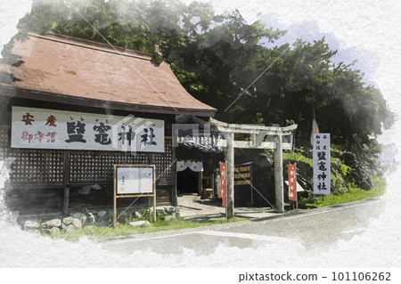 Watercolor style Wakayama Shiogama Shrine Wakayama City, Wakayama Prefecture 101106262