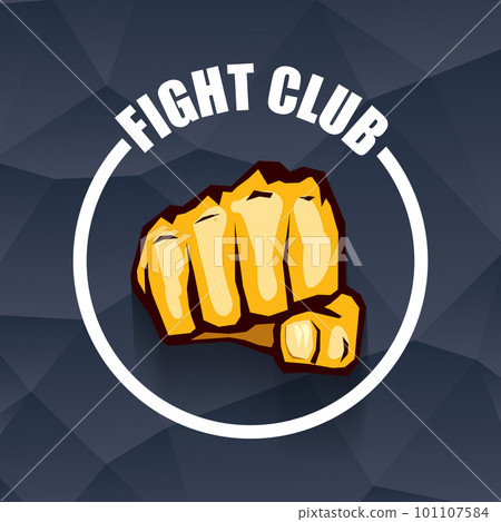fight club vector logo with orange man fist isolated on crystal grey background. MMA Mixed martial arts concept design template. Fight club icon design template fight club vector logo with orange man fist isolated on crystal grey background. MMA Mixed martial arts concept design template. Fight club icon design template 101107584