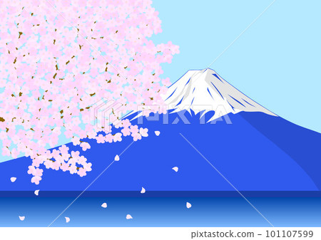 櫻花和富士山 櫻花和富士山 101107599