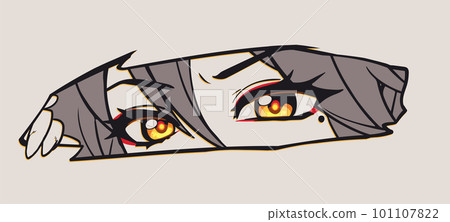 Anime Manga Eyes Looking from a Paper Tear Stock Vector - Illustration of  smile, tshirt: 273660949