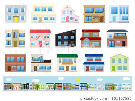 house illustration set house illustration set 101107825