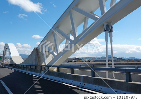 Otagawa Ohashi Bridge (Hiroshima City, Hiroshima Prefecture) that spans the downstream end of the Otagawa Discharge Channel Otagawa Ohashi Bridge (Hiroshima City, Hiroshima Prefecture) that spans the downstream end of the Otagawa Discharge Channel 101107975