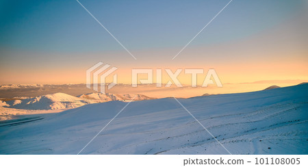 Sunset in a mountainside 101108005