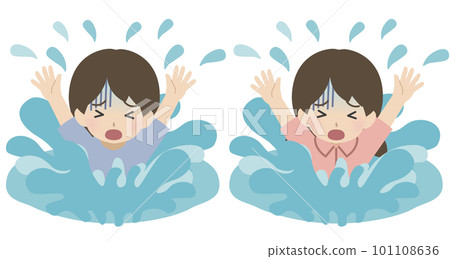 Children drowning in clothes 101108636