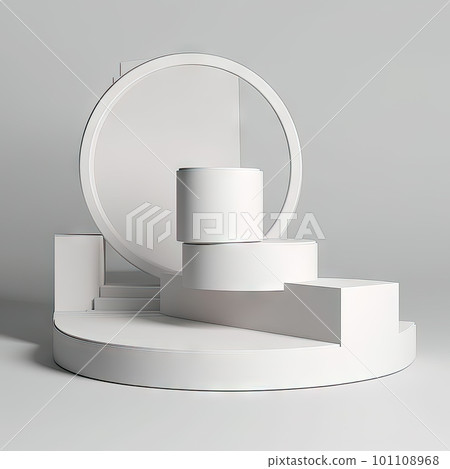 AI generated 3d Abstract scene podium mockup for product presentation AI generated 3d Abstract scene podium mockup for product presentation 101108968
