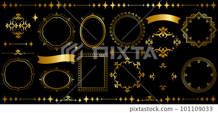 豪華古董框架和裝飾鑲金 豪華古董框架和裝飾鑲金 101109033