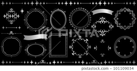 豪華古董框架和裝飾套裝銀 101109034