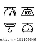 General weight for product form industry general icon set 101109646