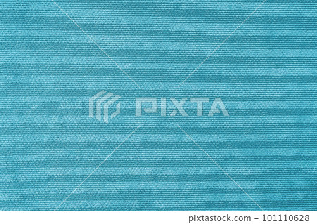Turquoise velveteen upholstery fabric texture background. 101110628