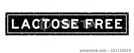 Grunge black lactose free word square rubber seal stamp on white background Grunge black lactose free word square rubber seal stamp on white background 101110819