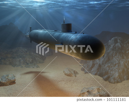 Nuclear submarine cruising in the deep of the ocean Nuclear submarine cruising in the deep of the ocean 101111181