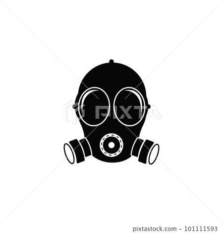 Gas mask icon. Respirator with biological filters 101111593