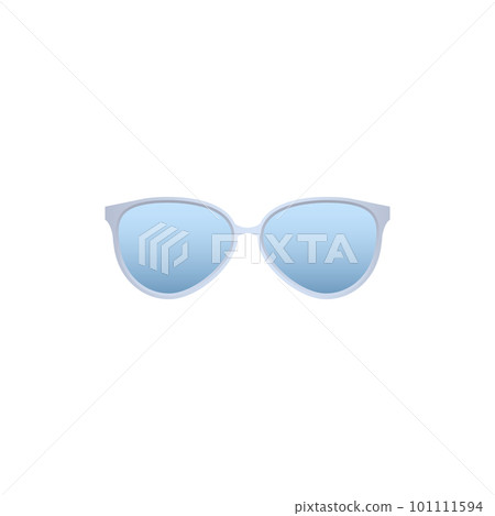 Blue modern sunglasses. Fashionable accessory to protect eyes from sun Blue modern sunglasses. Fashionable accessory to protect eyes from sun 101111594