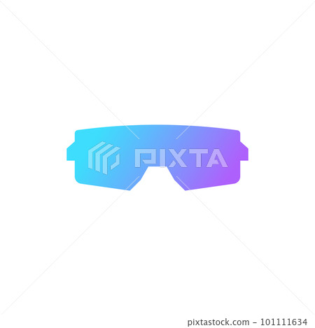 Blue sunglasses for snowboarding with gradient 101111634