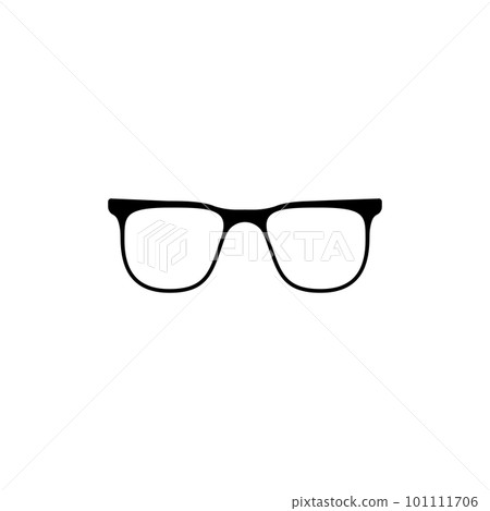 Sunglasses with black frames. Eyeglasses accessory to protect eyes 101111706