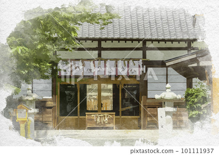 和歌山縣和歌山市和歌山玉津島神社參拜堂水彩畫 101111937