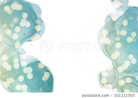 春夏水彩紋理抽象背景框)左右散景燈的綠色酒精水墨藝術 春夏水彩紋理抽象背景框)左右散景燈的綠色酒精水墨藝術 101112503