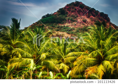 Sacred mountain in India. 101113426