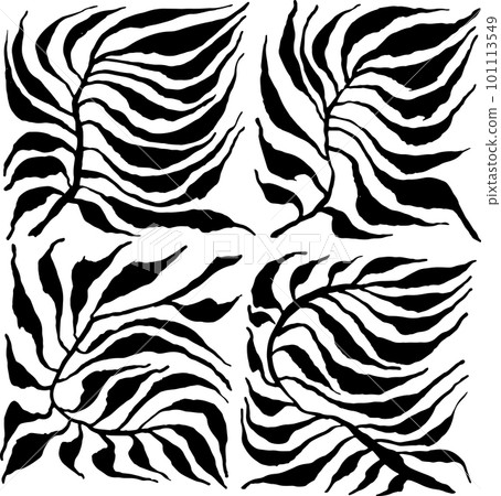 Tropic Leaves Black Silhouette Set Tropic Leaves Black Silhouette Set 101113549