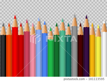Color pensils. Crayons - colored pencil set. Vector illustrations Color pensils. Crayons - colored pencil set. Vector illustrations 101113595