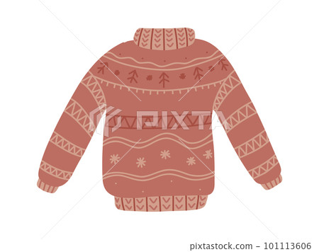 Christmas ugly sweater. Xmas funny handmade jumpers. Vector print pullovers Christmas ugly sweater. Xmas funny handmade jumpers. Vector print pullovers 101113606