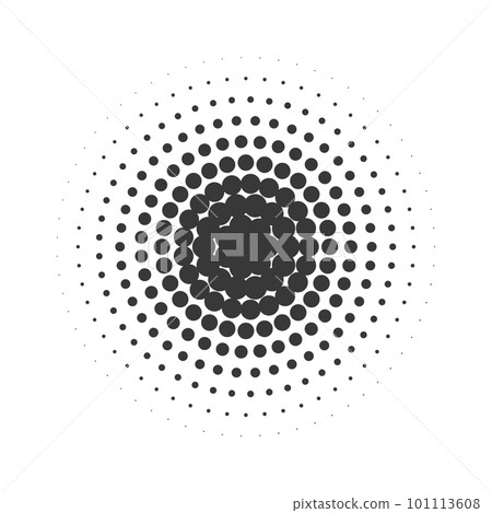 Circle halftone set. Modern dotted circles halftones. Black dotwork gradients. Vector illustration. Circle halftone set. Modern dotted circles halftones. Black dotwork gradients. Vector illustration. 101113608