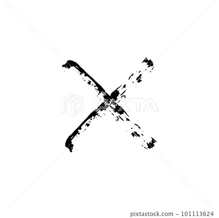 Checkbox. Check signs V X. Chalk and brush checkmarks set. Vector set 101113624