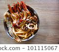Seafood - Platter - Prawn - Calamari - Fish - Prawn - French Fries 101115067