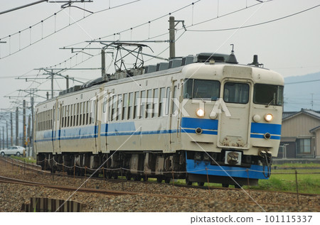 Hokuriku Main Line West Takaoka - Takaoka JR West 475 series A08 formation (Kanazawa) 101115337