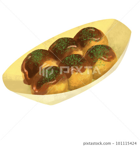 Takoyaki illustration Osaka stall 101115424