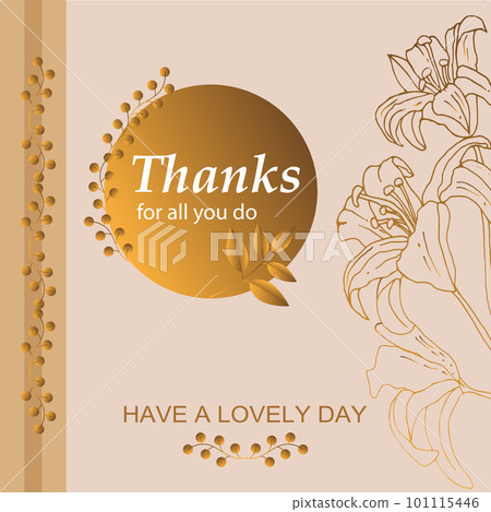 Card with pattern and text on a light brown background 101115446
