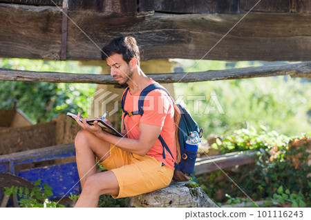 Horreo typical Asturian architecture. South asian write and planning rural destination in a diary 101116243