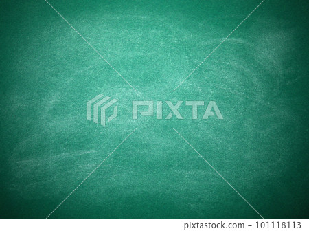 Chalk rubbed out on green board as background. Space for text 101118113